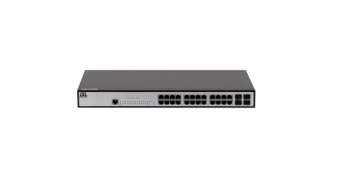 GL-SW-G201-28 Управляемый коммутатор L2 24 Base-T 10/100/1000Mb/s портов, 4 SFP 1000Mb/s, 1 Console. 1U 19'', 220V NIKOMAX