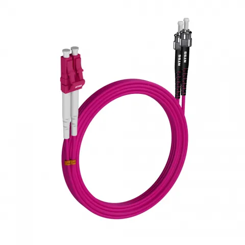 Шнур оптический NTSS dpc LC/UPC-ST/UPC 50/125 OM4 3.0мм 25м LSZH (патч-корд)