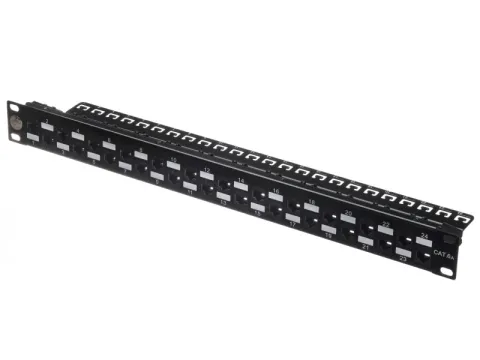 Патч-панель UTP, 19", 24 порта RJ45, cat.6а, 1U, Dual Type IDC, NETKO Expert СКС