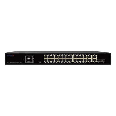TR-NS14282С-370-24POE Неуправляемый коммутатор TRASSIR