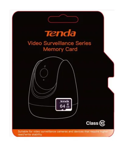 CM064 карта памяти MicroSD Tenda CM064 на 64Гб, 10-й класс, поддержка UHD видео высокой чёткости Tenda