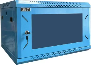 Шкаф 19" 6U SIT-WM062BL телекоммуникационный настенный размеры(ШхГхВ) 600*450*368мм, синий
