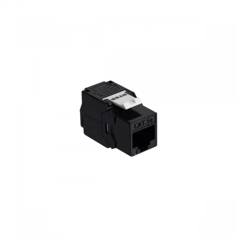 Розеточный модуль NTSS PREMIUM Keystone RJ45 UTP CAT5e 180 градусов безинструментальный черный ver2