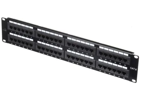 Патч-панель UTP, 19", 48 портов RJ45, cat.6, 2U, Dual Type, NETKO Expert CKC