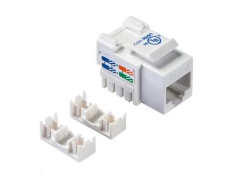 Модуль Keystone неэкранированный, RJ45, cat.5e, 90°, 110/Krone тип, под инструмент, KE, белый, NETKO Expert CKC