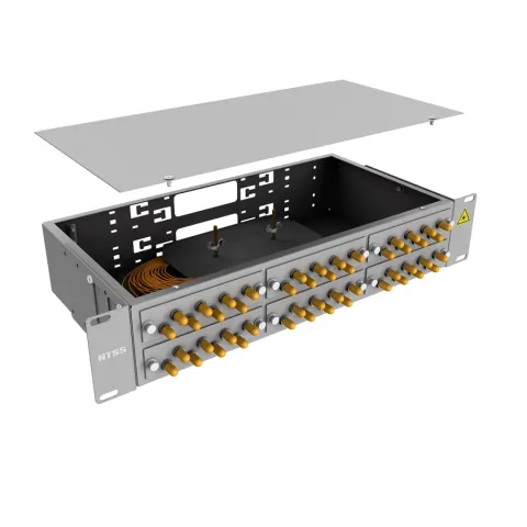 Кросс 19" NTSS PREMIUM, предсобранный 2U, 32 порта ST/UPC, 62.5/125 мкм