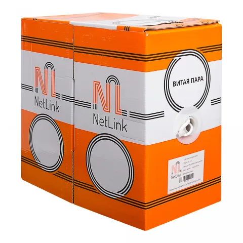 Кабель NetLink Standart 4 пары UTP-5E-4*2*24 AWG PVC внутрений 305м.