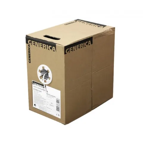Кабель GENERICA витая пара U/UTP 4 пары кат.5E INDOOR 305м серый CCA