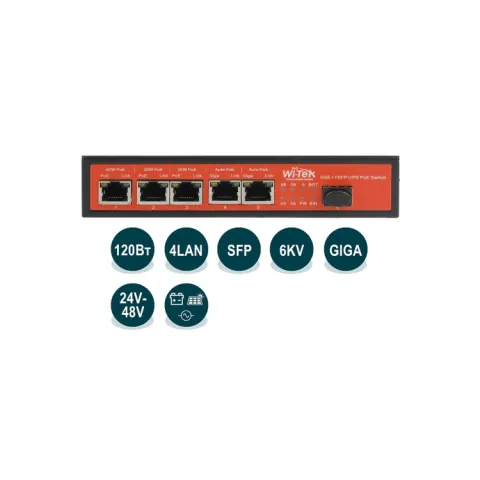 WI-PS306GF-UPS 6-ти Портовый неуправляемый коммутатор Wi-Tek