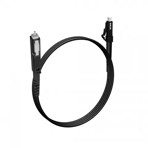Шнур оптический NTSS spc MU/UPC-LC/APC 9/125 2.0мм 2м черный LSZH (патч-корд)