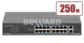 ST-1620HP Коммутатор Ethernet с поддержкой PoE неуправляемый 16 портов Beward