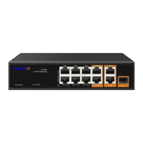 TR-NS13111S-120-8PoE Неуправляемый коммутатор TRASSIR с 8 PoE портами TRASSIR