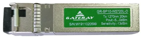 GateRay GR-SP10-W2720L-D SFP+ модуль -WDM, 10G, 20 км, TX 1270 нм, RX 1330 нм, LC, DDM