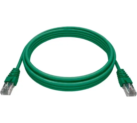 Патч-корд NTSS 2хRJ45/8P8C, T568B UTP 5e кат.литой 1 метр, LSZH, зеленый