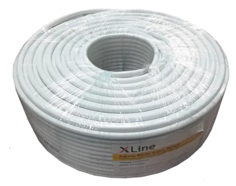 Кабель коаксиальный RG-6U X-Line белый, 100м