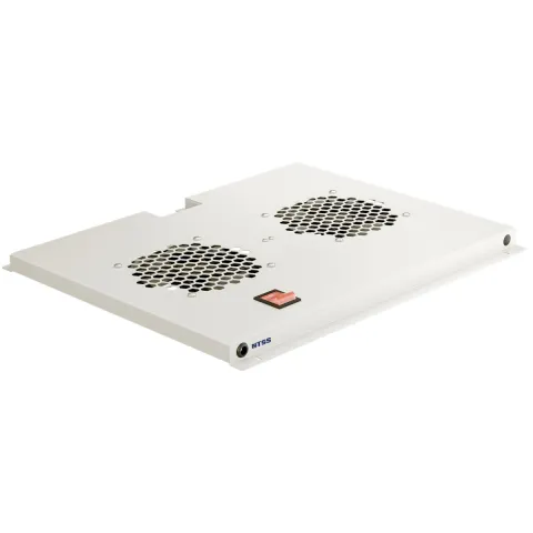 Модуль вентиляторный NTSS потолочный для шкафов серии R глубиной 600мм на 2 элемента потолочный без термостата, серый RAL 7035
