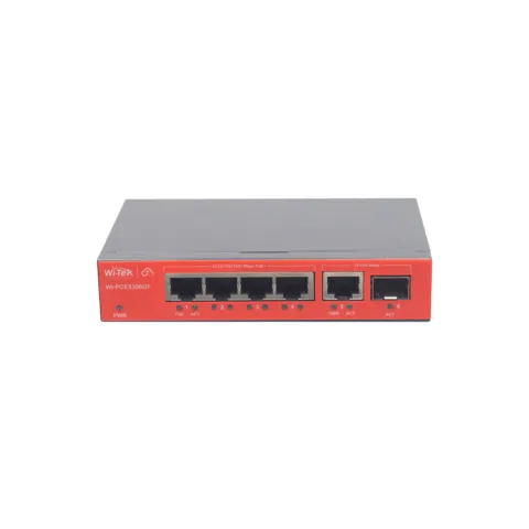 WI-PCES306GF Настраиваемый коммутатор 4 PoE порта GE + 1 GE + 1 SFP Wi-Tek