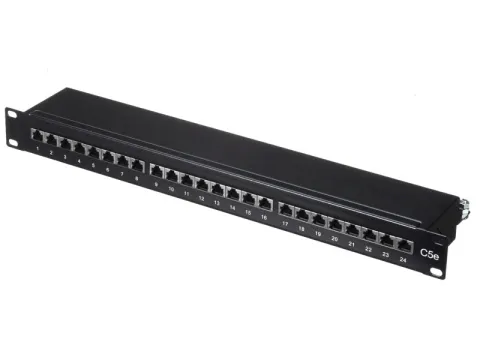 Патч-панель FTP, 19", 24 порта RJ45, cat.5е, 1U, Dual Type, черная, NETKO Expert
