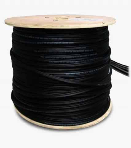 Кабель TaigaKabel U/UTP сat 5e PE 4*2*0.52 Cu Solid OUTDOOR Steel wire (трос) черный 305м