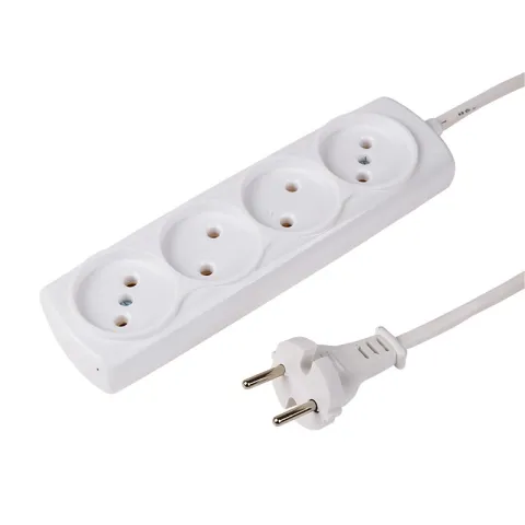 Удлинитель 3 гнезда 3м, 2х0, 75мм² , б/з STANDART белый PROCONNECT