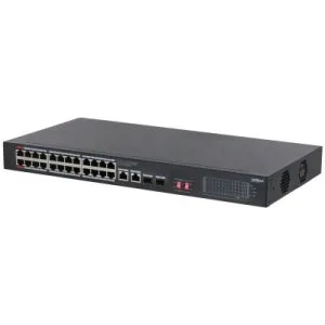 DH-S3228-24GT-375 24-портовый неуправляемый гигабитный коммутатор с PoE Dahua