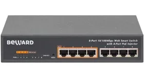 STW-8P4 Коммутатор Ethernet с поддержкой PoE управляемый 8 портов Beward
