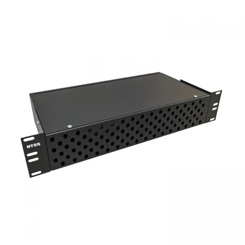 Кросс NTSS оптический 19'' укомплектованный 2U, 96 портов FC/UPC, 9/125 мкм (сплошная панель, сплайс-кассета 3шт, пигтейлы, КДЗС, адаптеры) черный RAL 9005