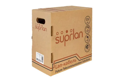 Кабель SUPRLAN Standard UTP 4 пары, Кат.5e, внутренний, серый, доп. маркировка 305м