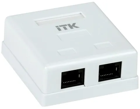 Розетка RJ45 2 порта Generica Cat 5E
