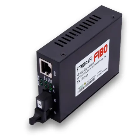 FT1020A-LFP WDM медиаконвертер 10/100/1000Base-TX/1000Base-FX, TX 1310 нм /RX 1550 нм, SC,20 км