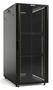Hyperline TTB-4266-AS-RAL9004 Шкаф напольный 19-дюймовый, 42U, 2055x600х600 мм (ВхШхГ)