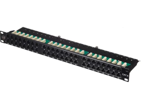 Патч-панель UTP, 19", 48 портов RJ45, cat.6, 1U, Dual Type IDC, NETKO Expert CKC