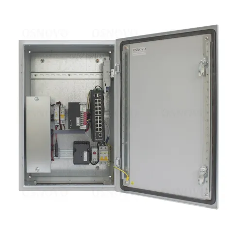 OS-46TB1(SW-81602/ILS(port 90W)) Уличный коммутатор с термостабилизацией и резервным питанием OSNOVO