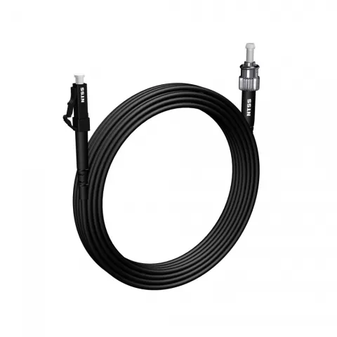 Шнур оптический NTSS spc LC/APC-ST/UPC 9/125 3.0мм 15м черный LSZH (патч-корд)
