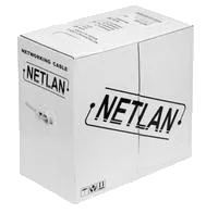 Кабель NETLAN U/UTP, 2 пары, Кат. 5е, медь, внешний, черный, PE, 305 м
