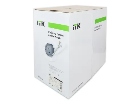 Кабель ITK UTP 2 пары, Кат.5e, внутренний, серый, 500м