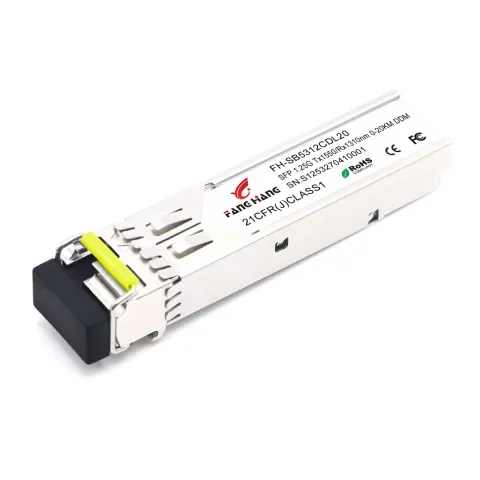 SFP модуль WDM, 20 км, 1.25 G, TX 1550 нм, RX 1310 нм, LC, DDM (FH-SB5312CDL20)
