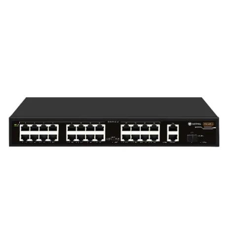 U1I-24F/2G/1S 24-х Портовый PoE коммутатор Optimus