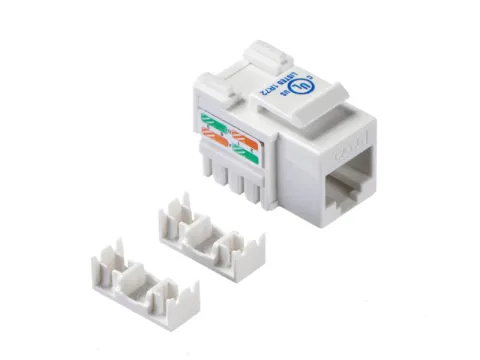 Модуль Keystone неэкранированный, RJ45, cat.6, 90°, 110/Krone тип, под инструмент, KE, белый, NETKO Expert CKC