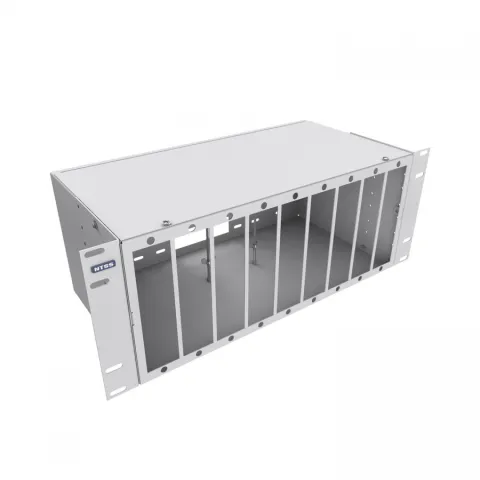 Кросс NTSS оптический 19'' укомплектованный 4U, 144 порта ST/UPC, 50/125 мкм (планки, сплайс-кассета 5шт, пигтейлы, КДЗС, адаптеры) серый RAL 7035