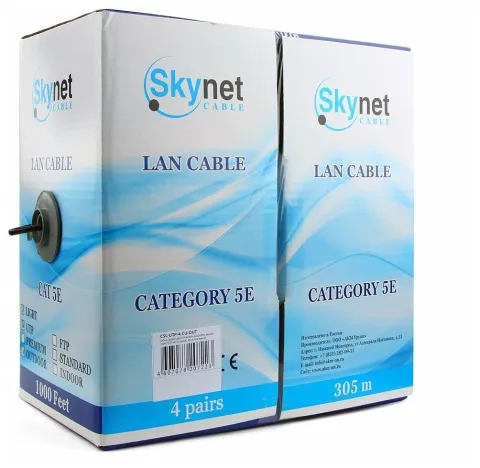 Кабель SkyNet Standart UTP 4 пары, Кат.5е, внешний, 0,48 мм,305м