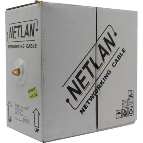 Кабель NETLAN U/UTP 4 пары, Кат.5e, внутренний, LSZH нг(В)-HF, оранжевый, 305м