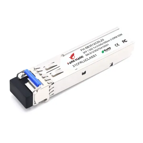 SFP модуль WDM, 20 км, 1.25 G, TX 1310 нм, RX 1550 нм, LC, DDM (FH-SB3512CDL20)