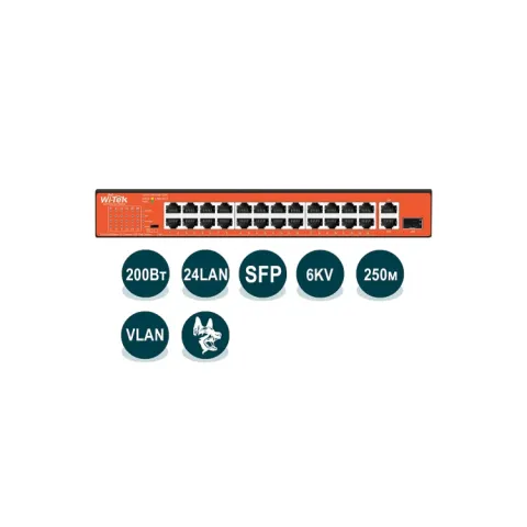WI-PS526GH Неуправляемый коммутатор Wi-Tek