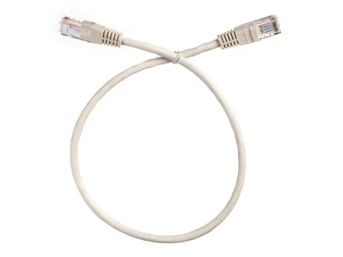 Патч-корд UTP4 cat.5е, 0.5м, CCA, LSZH, серый, литой коннектор NETKO Optima