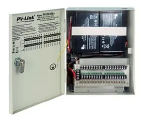 PV-DC10A+ PV-link v.2035 - блок питания стабилизированный, DC 12 В, 10 А, 18 выходов, выход на 2 АКБ