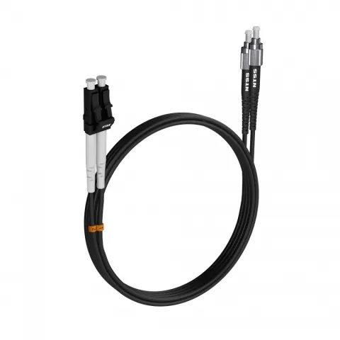 Шнур оптический NTSS dpc LC/APC-FC/APC 9/125 3.0мм 5м черный LSZH (патч-корд)