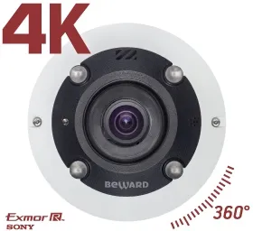 BD3990FL2 внутренняя купольная панорамная IP-камера видеонаблюдения со встроенным микрофоном Beward