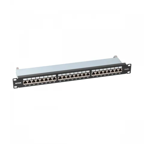 Патч-панель NTSS PREMIUM 1U 24 порта RJ45 FTP cat.5е, Krone IDC (инструмент в комплекте), с органайзером