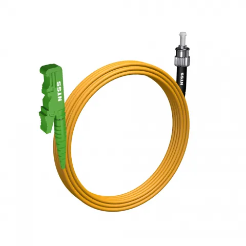 Шнур оптический NTSS spc E2000/APC-ST/UPC 9/125 3.0мм 10м LSZH (патч-корд)